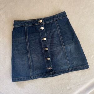 H&M Divided Denim Button Skirt